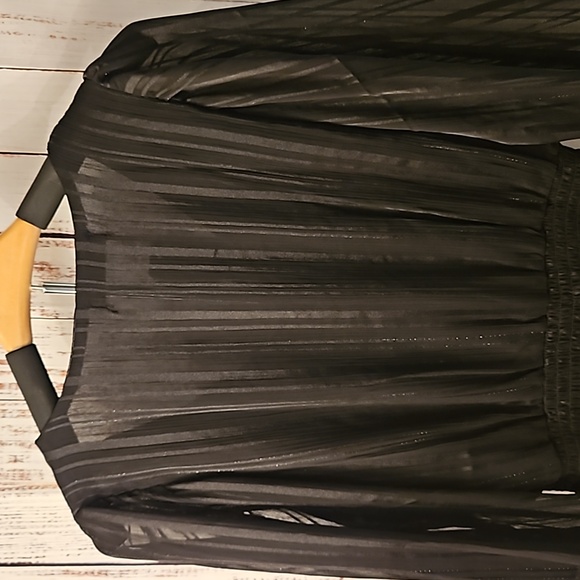 Jon & Anna Contemporary Semi-Sheer V-neck Blouse - Picture 6 of 10